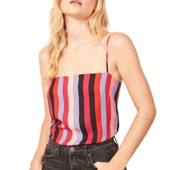 Reformation Tops - NWT Reformation Dove Top In Isabel Stripes Size XL